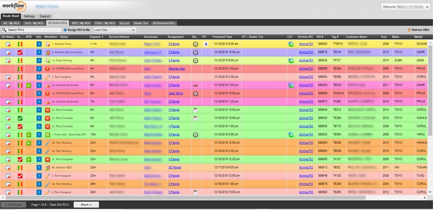 Workflow-360-dashboard-screenshot Automotive Scheduling Software